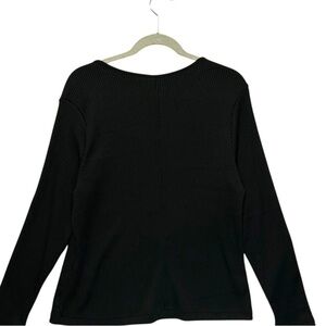 Elegant Black Long Sleeve Women's Top